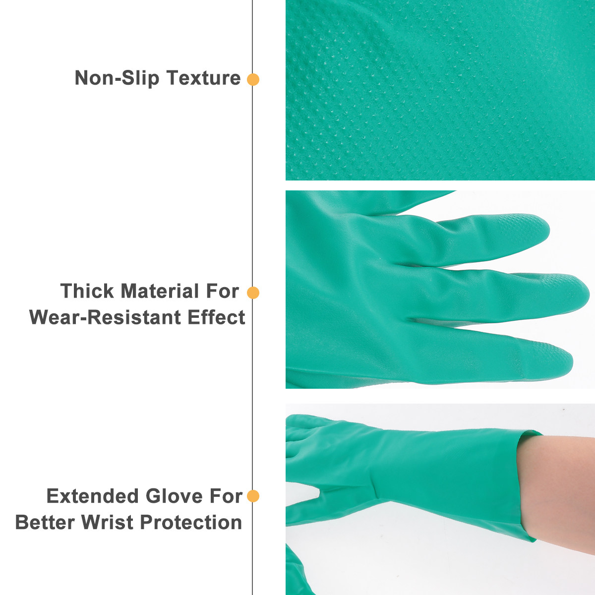 1Pairs Waterproof Dishwashing  - огляд і ціна Dish Glove Rubber